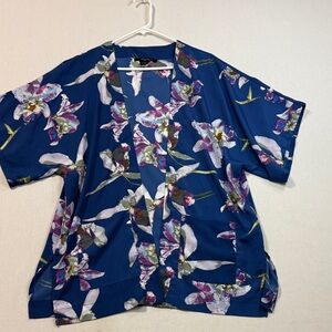 Cejon Blue Floral Kimono